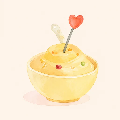 Ilustração de papinha infantil